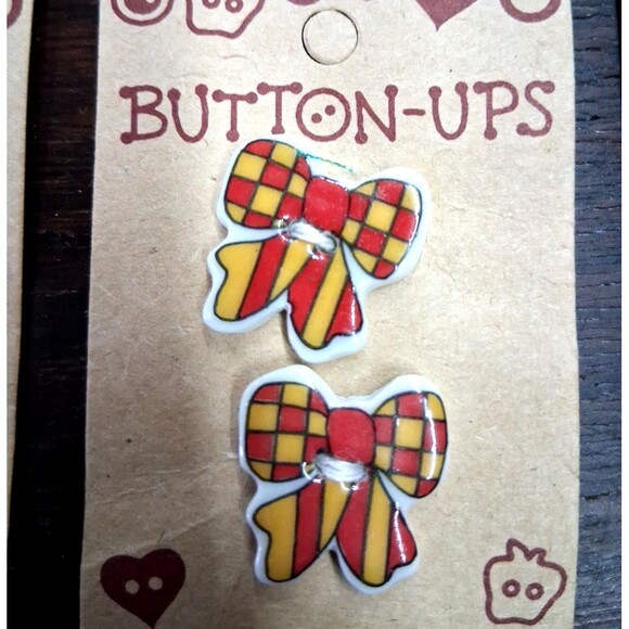 NEW Vintage Lot of 12 Ceramic Sewing Themed Buttons Westrim Crafts "Button-Ups" - Picture 5 of 8